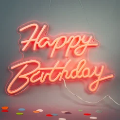 Neon Schild - Happy Birthday 42 x 28 cm