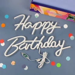 Neon Schild - Happy Birthday 42 x 28 cm