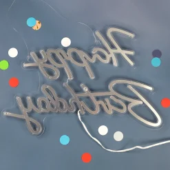 Neon Schild - Happy Birthday 42 x 28 cm