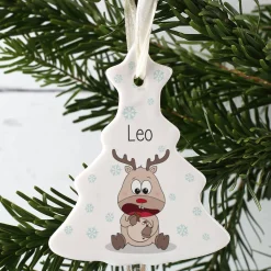Niedlicher Christbaumanhänger mit süßem Rentier