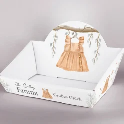 Niedlicher Geschenkkorb zur Geburt für Mädchen und Jungen - auch mit Füllung erhältlich