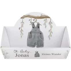 Niedlicher Geschenkkorb zur Geburt für Mädchen und Jungen - auch mit Füllung erhältlich