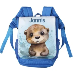 Niedlicher Otter-Kindergartenrucksack mit Wunschname