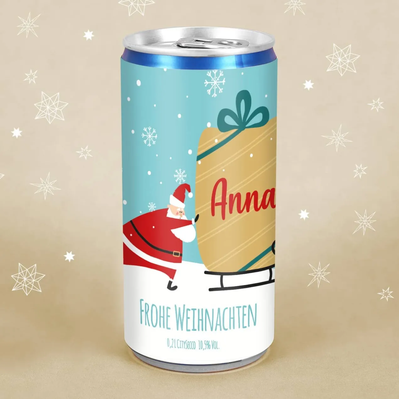 Nikolaus-Piccolo mit Name und Wunschtext