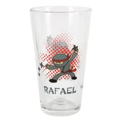 Ninja - Trinkglas mit Name für Kinder