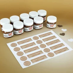 10 Nutella Gläschen als Gastgeschenk zur Hochzeit