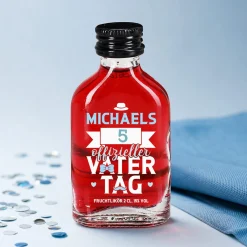 Offizieller Vatertagsschnaps - Schnaps Fläschchen zum Vatertag mit Name bedruckt