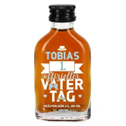 Offizieller Vatertagsschnaps - Schnaps Fläschchen zum Vatertag mit Name bedruckt
