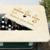 Oh, schon Bier Uhr! Bierkasten - Stehtisch mit Wunschtext graviert