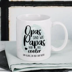Opa ist cooler - persönlich bedruckte Tasse für Opas