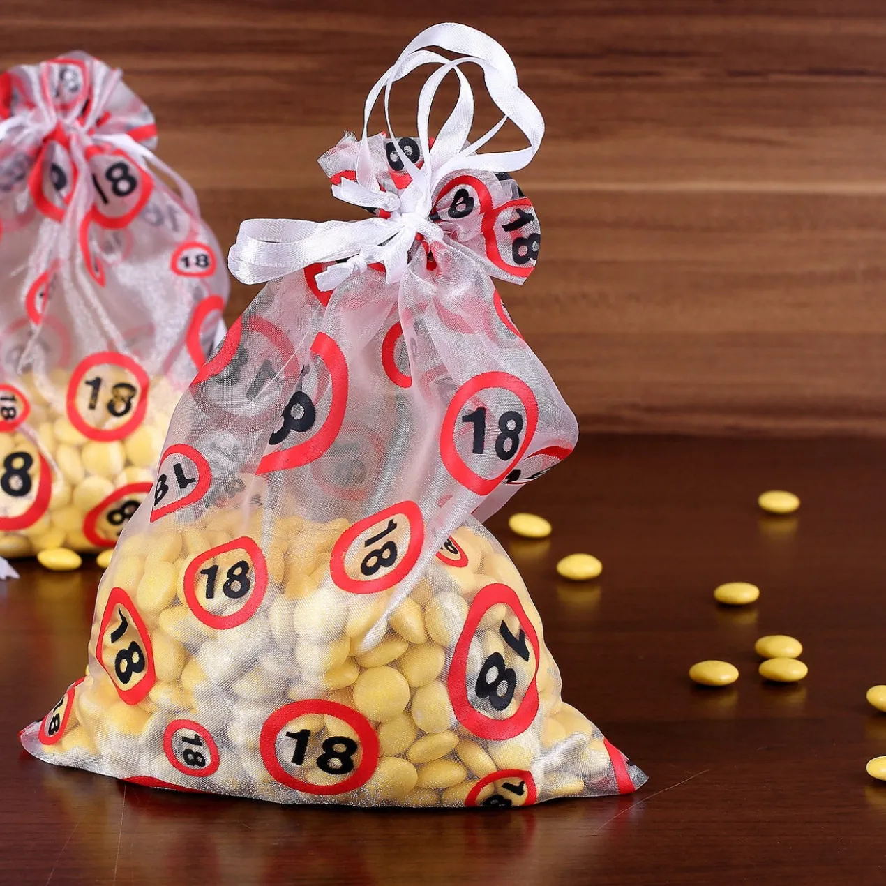 Organza-Beutel zum 18. Geburtstag