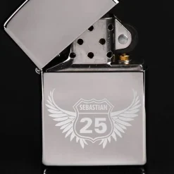 Original Zippo Feuerzeug mit Name und Alter