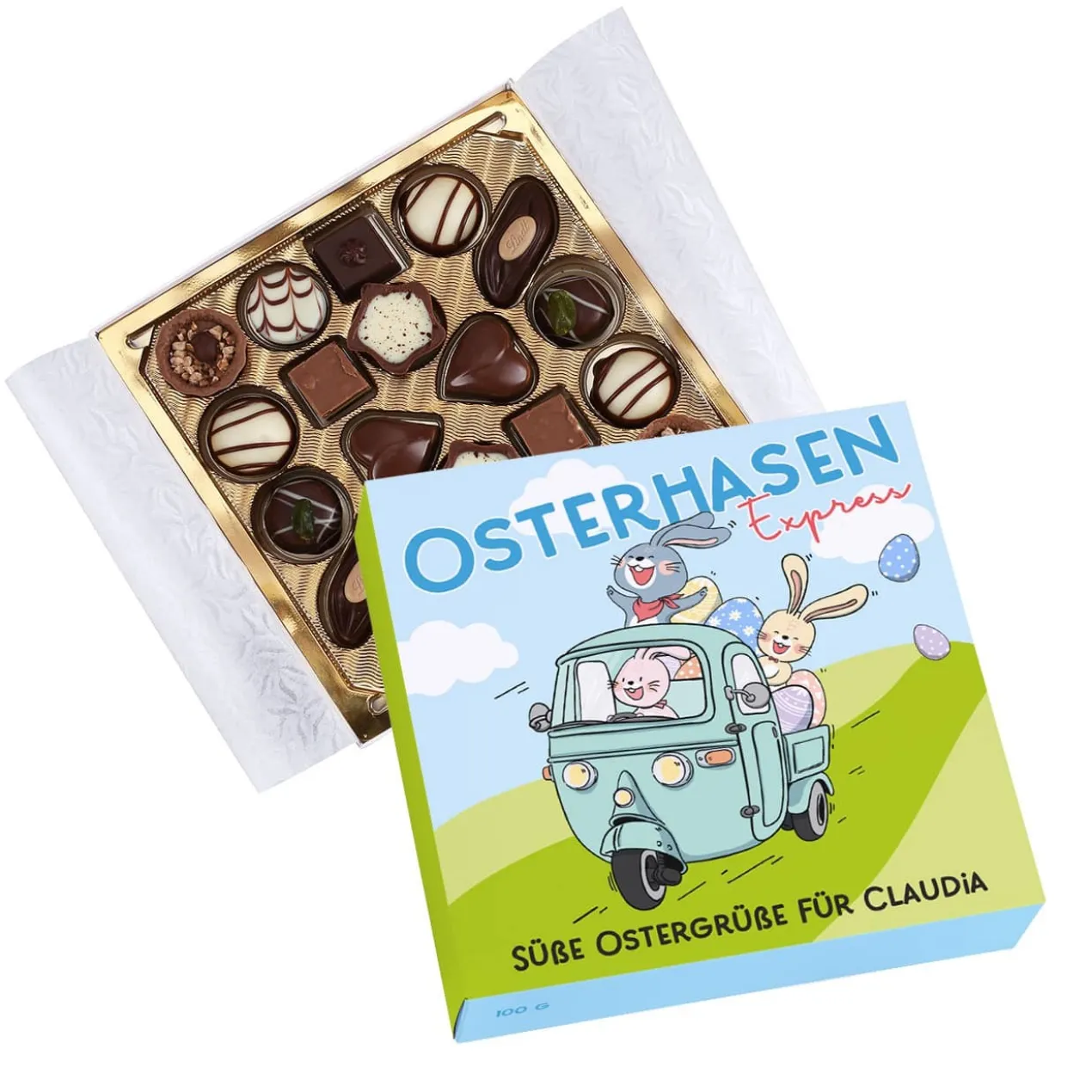 Osterhasen Express - Lindt Pralinen zu Ostern in personalisierter Verpackung