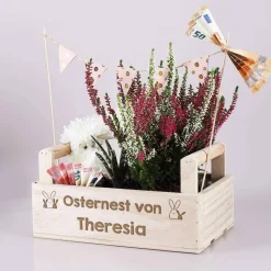 Osterkorb mit Gravur für ihre Ostergeschenke