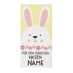 Osterschokolade mit Hase und Name
