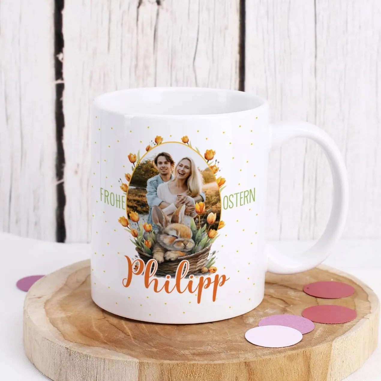 Ostertasse mit Ihrem Foto & Name