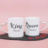 Paartassen - King & Queen - mit Ihren Namen