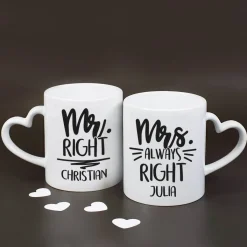 Paartassen zum Valentinstag - Mr Right und Mrs always Right