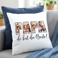 Papa du bist der Beste! - Fotokissen zum Vatertag