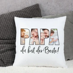 Papa du bist der Beste! - Fotokissen zum Vatertag