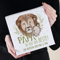 Papa du bist der Beste! - Lindt Pralinen zum Vatertag mit Löwenmotiv