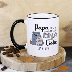 Papa zu sein erfordert keine DNA sondern Liebe - Tasse für Bonus-Papas