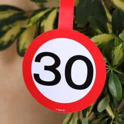 Papiergirlande - Verkehrsschild 30