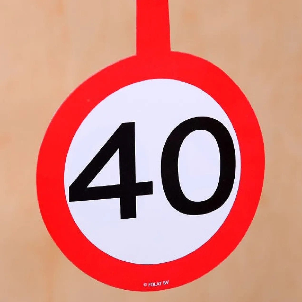 Papiergirlande Verkehrsschild 40
