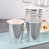 10 Pappbecher in Silber