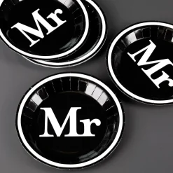 10 Pappteller Mr zur Hochzeit