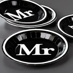 10 Pappteller Mr zur Hochzeit