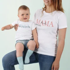 Partnershirts Mama und Kind zum Muttertag - Mama seit