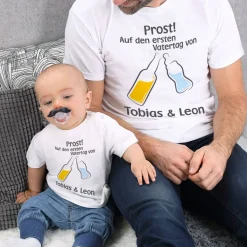 Partnershirts Vater und Sohn zum ersten Vatertag
