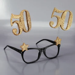 Party-Brille mit goldenen Zahlen - 50