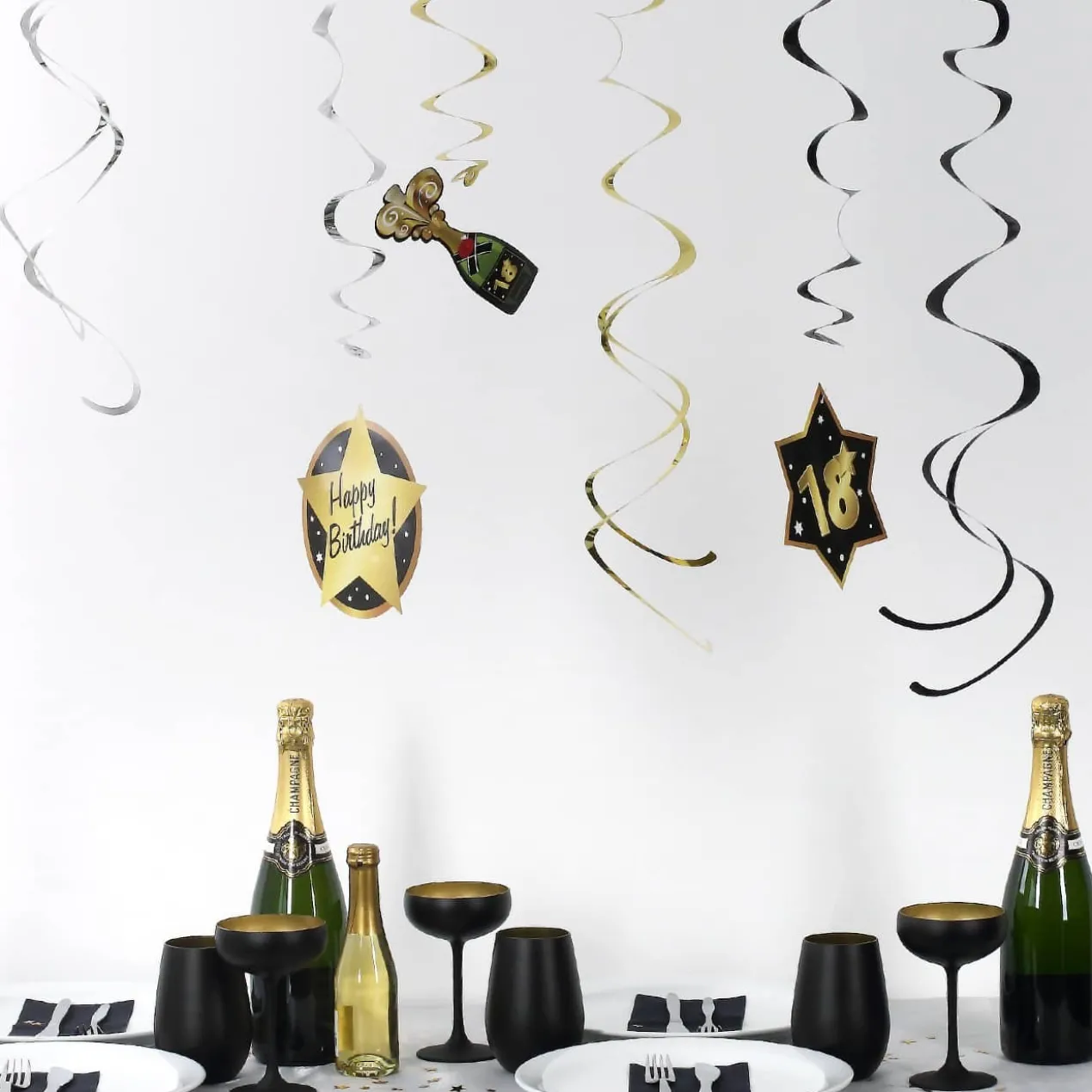Party-Deko-Spiralen zum 18. Geburtstag - Star