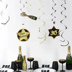 Party-Deko-Spiralen zum 30. Geburtstag - Star