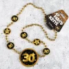 Party-Kette Star in Gold und Schwarz zum 30. Geburtstag