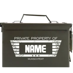Persönlich bedruckte Munitionsbox - Private Property of ...