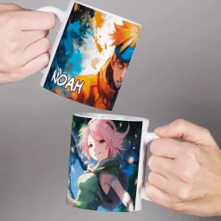 Persönliche Anime-Tasse mit Lieblingsfigur und Wunschname