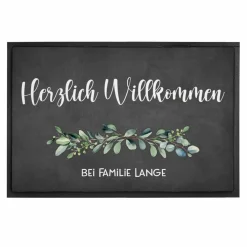 Persönliche Eukalyptus-Fußmatte mit Ihrem Text - 2 Größen auswählbar