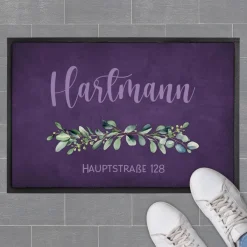 Persönliche Eukalyptus-Fußmatte mit Ihrem Text - 2 Größen auswählbar