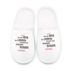 Persönliche Frottee Slipper für den Weg des Lebens...