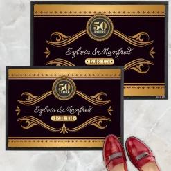 Persönliche Fußmatte zur Goldenen Hochzeit