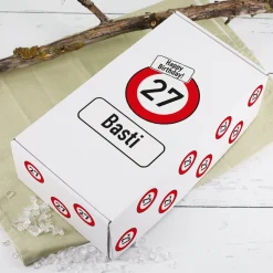 Persönliche Geschenkverpackung Verkehrszeichen