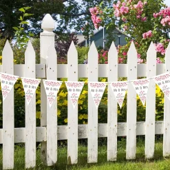 Persönliche Herzchen Girlande mit Namen und Datum zum Polterabend oder zur Hochzeit