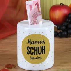 Persönliche Keramik-Spardose mit Name und Wunschtext