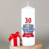 Persönliche Kerze zum Geburtstag mit Name und Alter