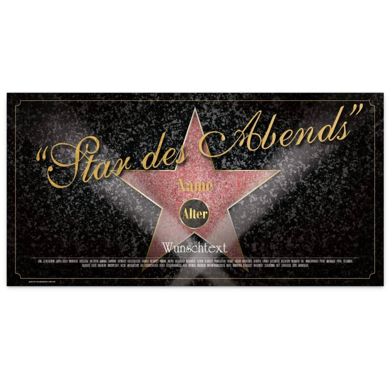 Persönlicher XXL Banner - Star des Abends