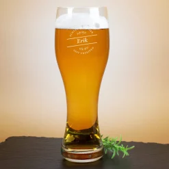 Persönliches Leonardo Weizenbierglas mit Wunschname in zwei Größen