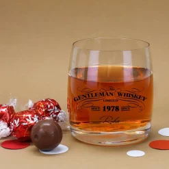 Persönliches Whiskyglas Geschenkset - Gentleman Whisky